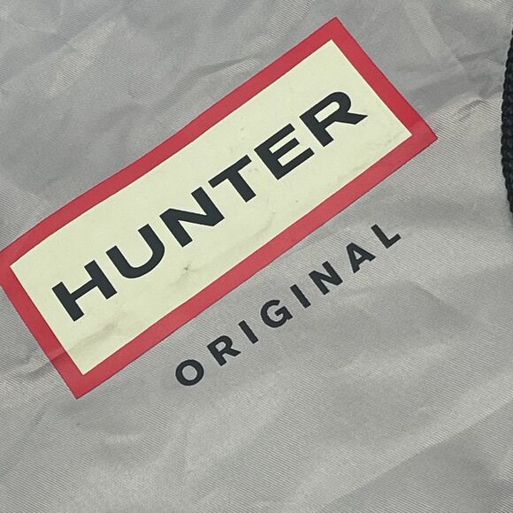 ~ HUNTER Backpack Lightweight Strong Nylon Drawstring Cinch Adjustable Gray Blk - Picture 4 of 15